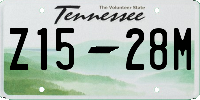 TN license plate Z1528M