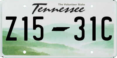 TN license plate Z1531C