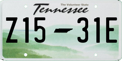 TN license plate Z1531E