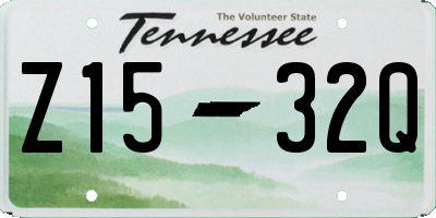 TN license plate Z1532Q
