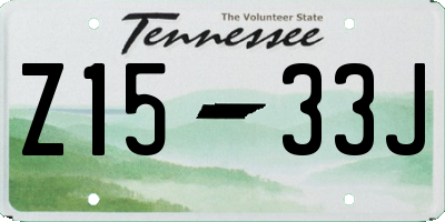 TN license plate Z1533J