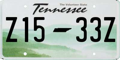 TN license plate Z1533Z