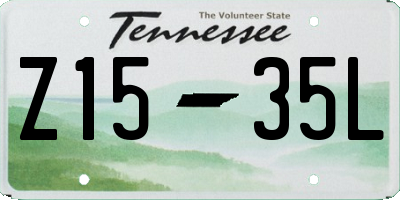 TN license plate Z1535L