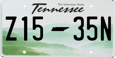 TN license plate Z1535N