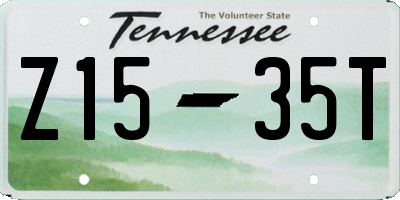 TN license plate Z1535T