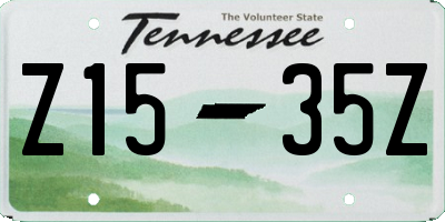 TN license plate Z1535Z