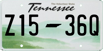 TN license plate Z1536Q