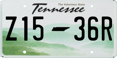 TN license plate Z1536R