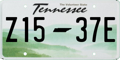 TN license plate Z1537E
