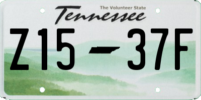 TN license plate Z1537F