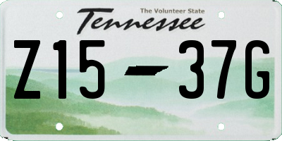 TN license plate Z1537G