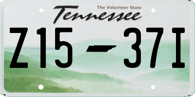 TN license plate Z1537I