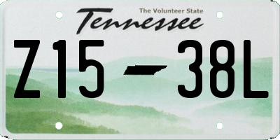 TN license plate Z1538L