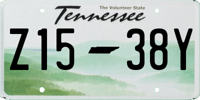 TN license plate Z1538Y