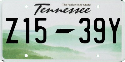 TN license plate Z1539Y