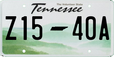TN license plate Z1540A