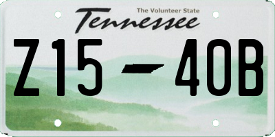 TN license plate Z1540B