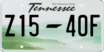 TN license plate Z1540F