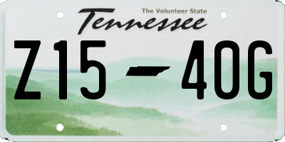 TN license plate Z1540G
