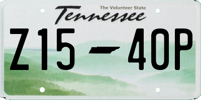TN license plate Z1540P