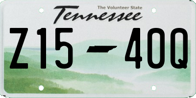 TN license plate Z1540Q