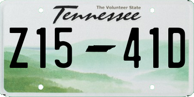 TN license plate Z1541D