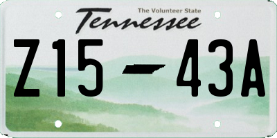 TN license plate Z1543A