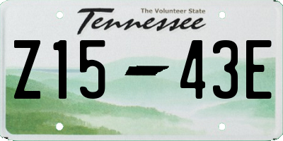 TN license plate Z1543E