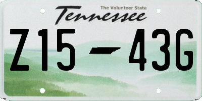 TN license plate Z1543G