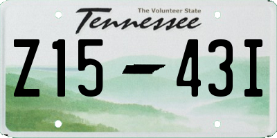 TN license plate Z1543I