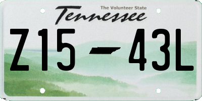 TN license plate Z1543L