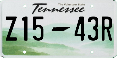 TN license plate Z1543R