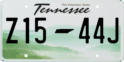 TN license plate Z1544J