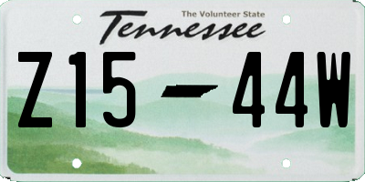 TN license plate Z1544W