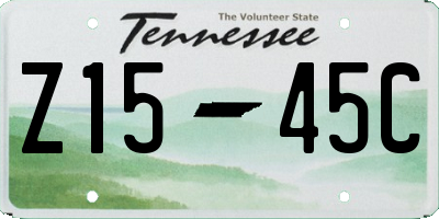 TN license plate Z1545C