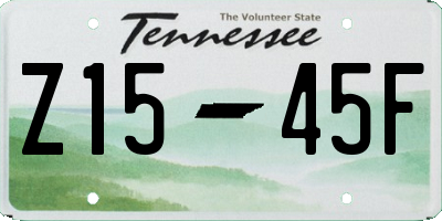 TN license plate Z1545F