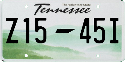 TN license plate Z1545I