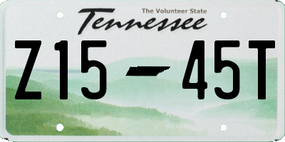 TN license plate Z1545T
