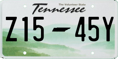 TN license plate Z1545Y