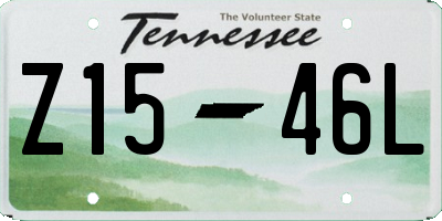TN license plate Z1546L