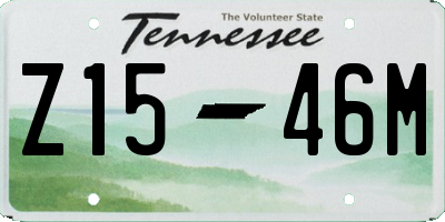 TN license plate Z1546M