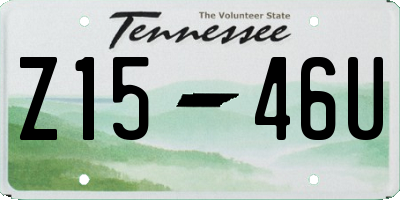 TN license plate Z1546U