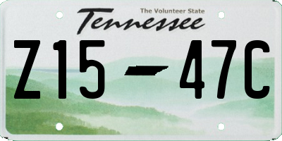 TN license plate Z1547C