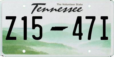 TN license plate Z1547I