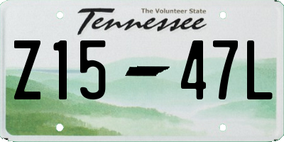 TN license plate Z1547L