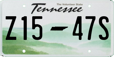 TN license plate Z1547S