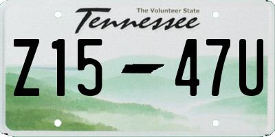 TN license plate Z1547U