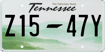TN license plate Z1547Y