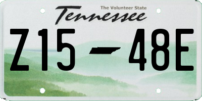 TN license plate Z1548E