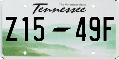 TN license plate Z1549F
